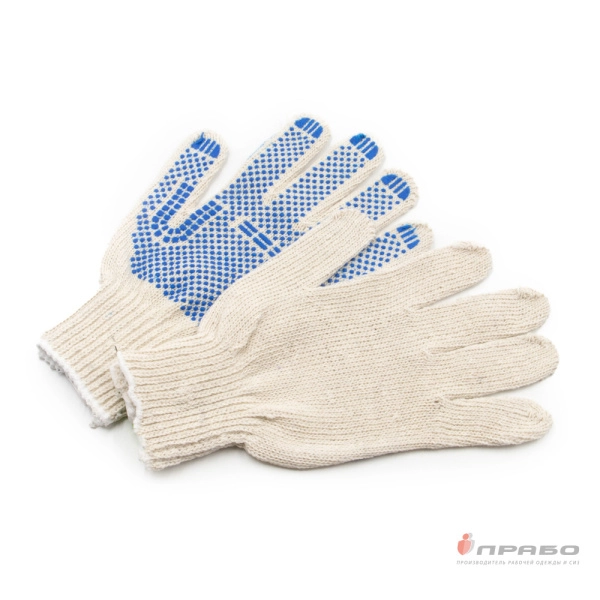 Перчатки х/б с ПВХ-покрытием «Точка» (7,5 класс) Люкс. Артикул: 11339. #REGION_MIN_PRICE#