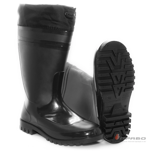 Сапоги мужские ПВХ арт.165-01Н чёрные (36 см с надставкой). Артикул: Пвх161. #REGION_MIN_PRICE# в г. Москва