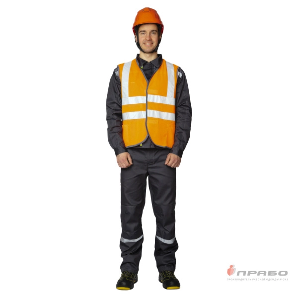 Жилет сигнальный «Спектр Лайт 3» оранжевый на липкой ленте. Артикул: Жил108. #REGION_MIN_PRICE# в г. Москва