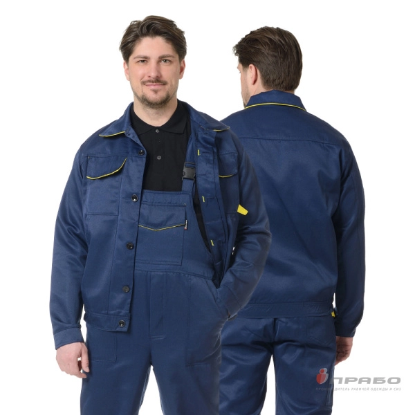 Костюм мужской "Докер" синий (куртка и полукомбинезон)