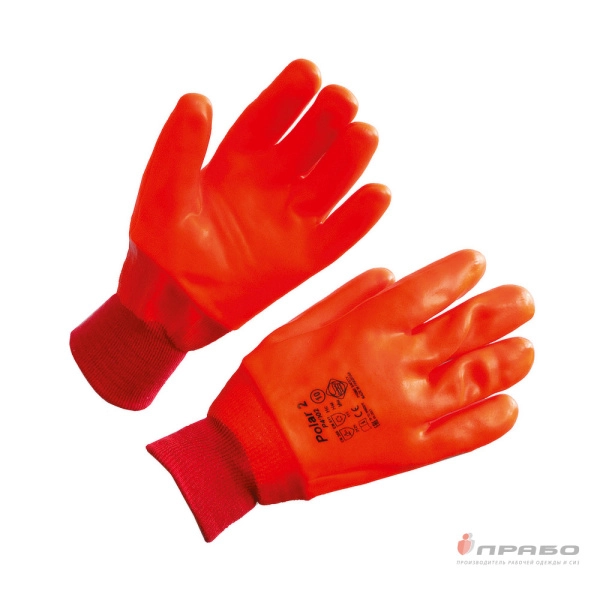 Перчатки нефтеморозостойкие утеплённые из ПВХ, манжет резинка
