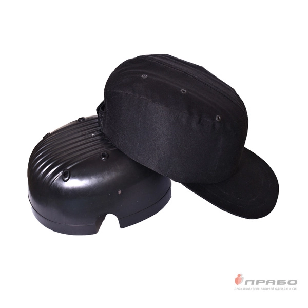 Каскетка-бейсболка защитная с вставкой из ударопрочного пластика чёрная. Артикул: 9728. #REGION_MIN_PRICE#