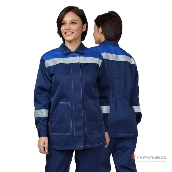 Костюм женский «Пантеон» синий/василёк (куртка и брюки). Артикул: Кос191. #REGION_MIN_PRICE# в г. Новосибирск