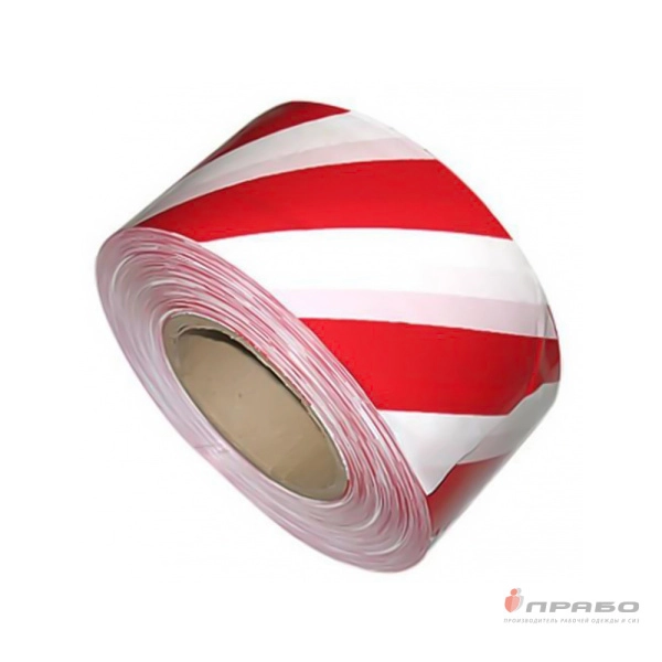 Лента оградительная «Стандарт» красно-белая 75 мм 50 мкм, 100 п.м.. Артикул: Огр101. #REGION_MIN_PRICE#