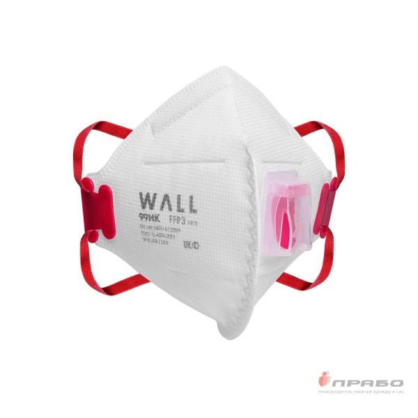 Респиратор Wall  99HK FFP3 NR D с клапаном выдоха арт.19902F. Артикул: 10769. #REGION_MIN_PRICE#