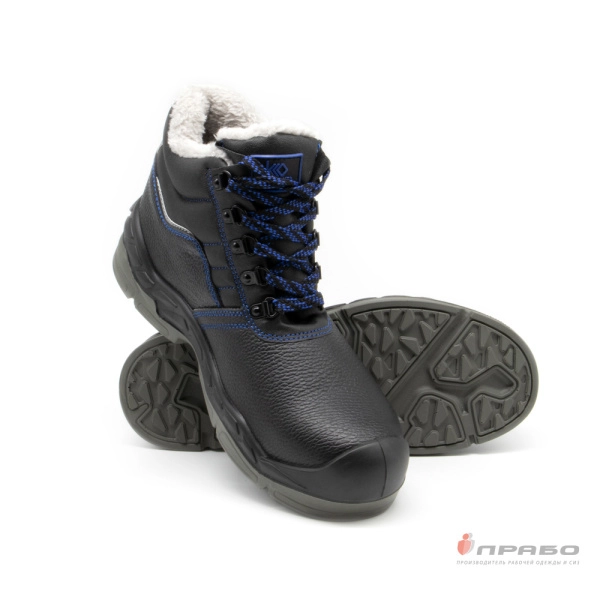 Ботинки «Б-М12» (искусcтвенный мех) с подошвой ПУ/ТПУ и МП чёрные. Артикул: 10861. #REGION_MIN_PRICE# в г. Новосибирск