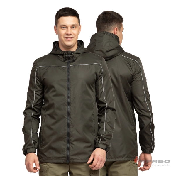 Куртка-ветровка мужская демисезонная "Бриз" хаки