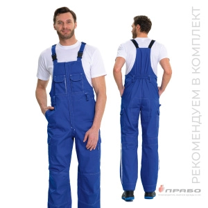 Полукомбинезон мужской летний «Эко-Труд» васильковый. Артикул: 10589. #REGION_MIN_PRICE# в г. Москва