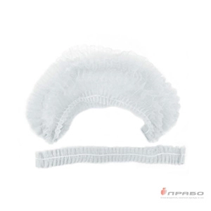 Шапочка одноразовая «Шарлотта» белая из спанбонда. Артикул: Од205. #REGION_MIN_PRICE# в г. Москва