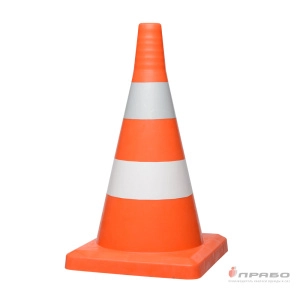 Конус сигнальный мягкий комбинированный 520 мм оранжевый. Артикул: Огр107. #REGION_MIN_PRICE#