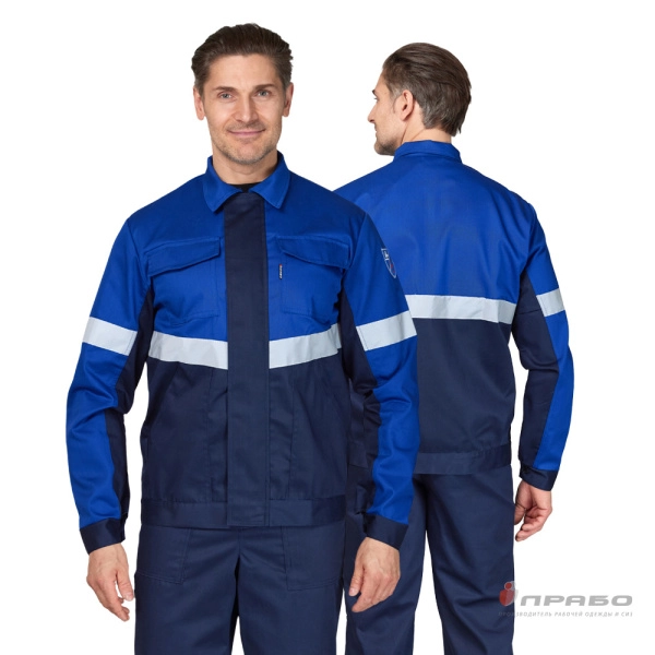 Костюм антистатический мужской «Вираж-Антистат М» тёмно-синий/василёк (куртка и брюки). Артикул: Кос10711. #REGION_MIN_PRICE# в г. Уфа