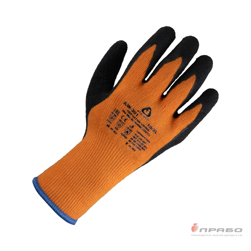 Перчатки акриловые утеплённые с 1/2 рельефным латексным покрытием Jeta Safety JLW-301. Артикул: 11561. Цена от 230,00 р.