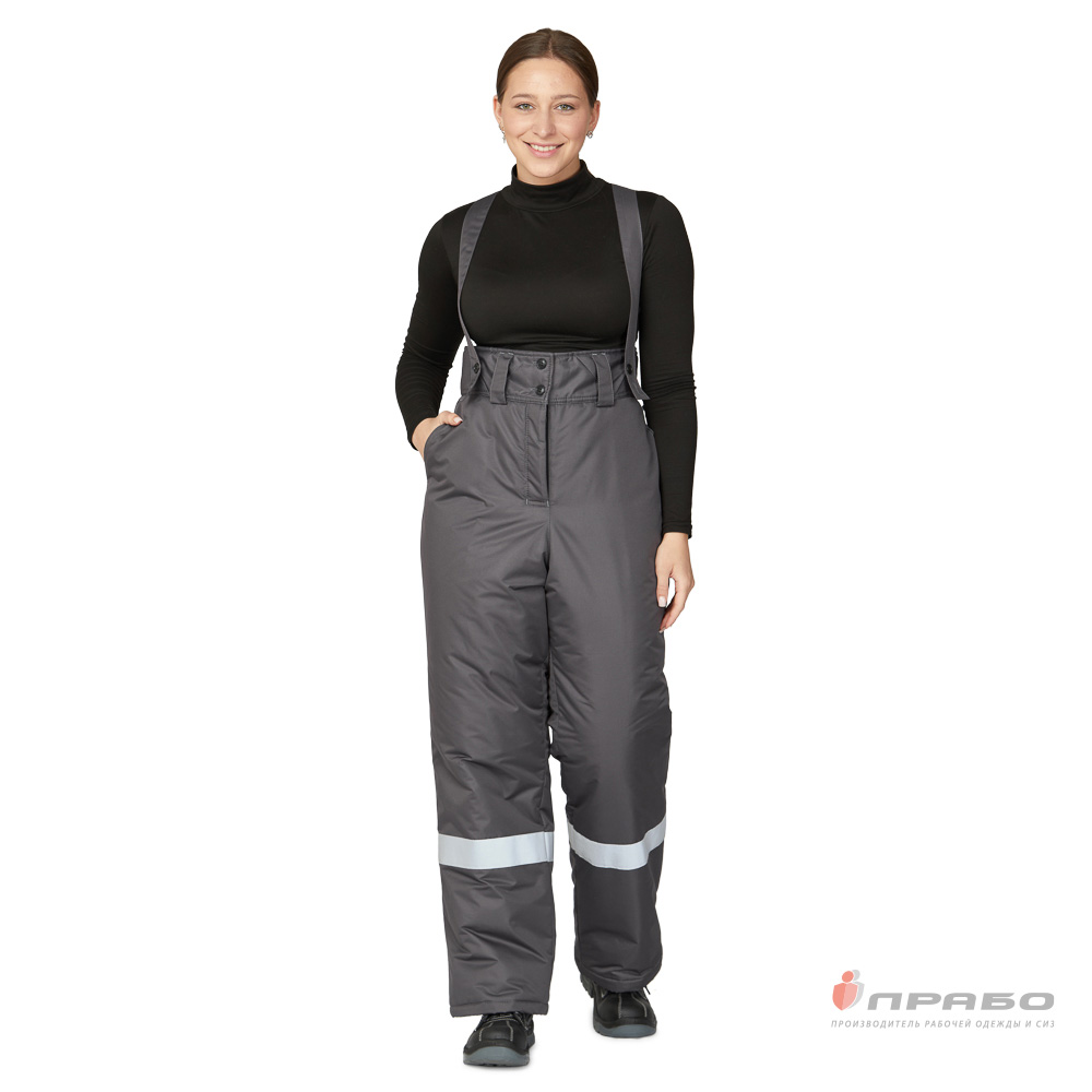 Брюки женские утеплённые «Онега» серые. Артикул: 11239. #REGION_MIN_PRICE# в г. Новосибирск