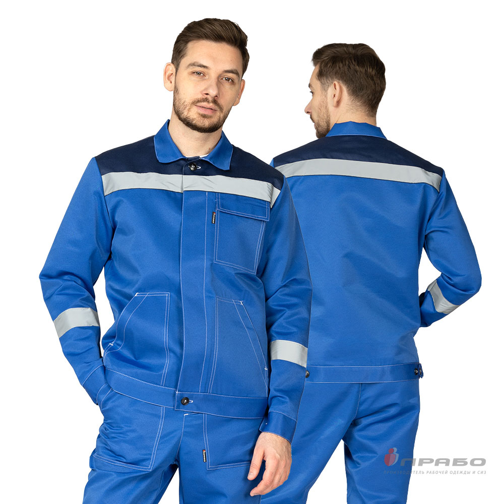 Костюм мужской «Пантеон 2» СОП василёк/тёмно-синий (куртка и полукомбинезон). Артикул: Кос119с. Цена от 2 280,00 р. в г. Казань