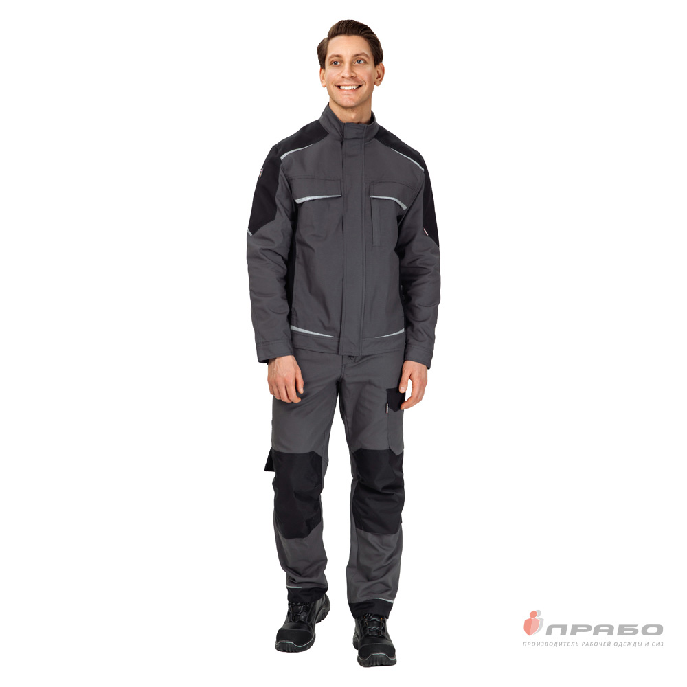 Куртка мужская «Сюрвейер» тёмно-серый/чёрный. Артикул: 10651. #REGION_MIN_PRICE# в г. Москва