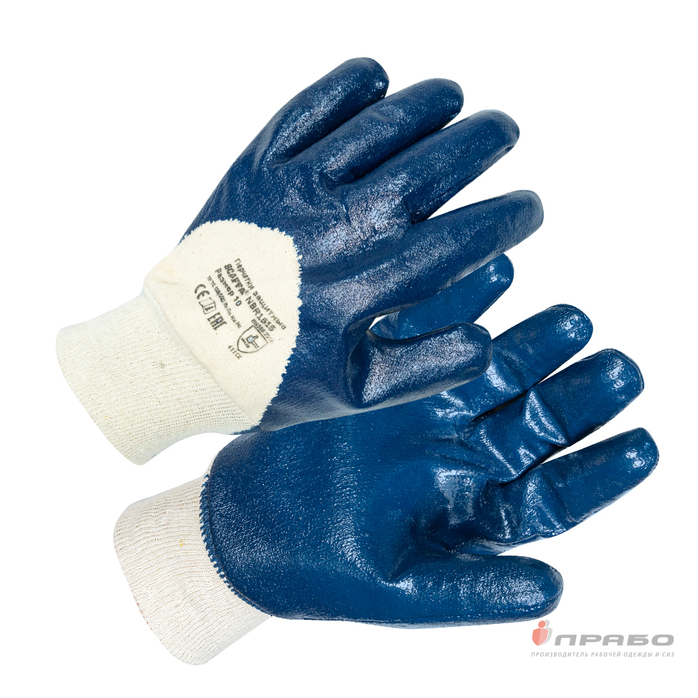 Перчатки с неполным нитриловым обливом и манжетой резинкой Scaffa NBR1515. Артикул: 11388. Цена от 158,00 р.