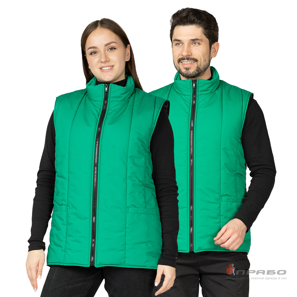 Жилет утеплённый «Инсар» зелёный. Артикул: 12948. Цена от 895,00 р. в г. Москва