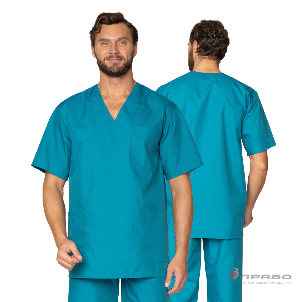 Костюм "Хирург" бирюзовый (блузон и брюки)