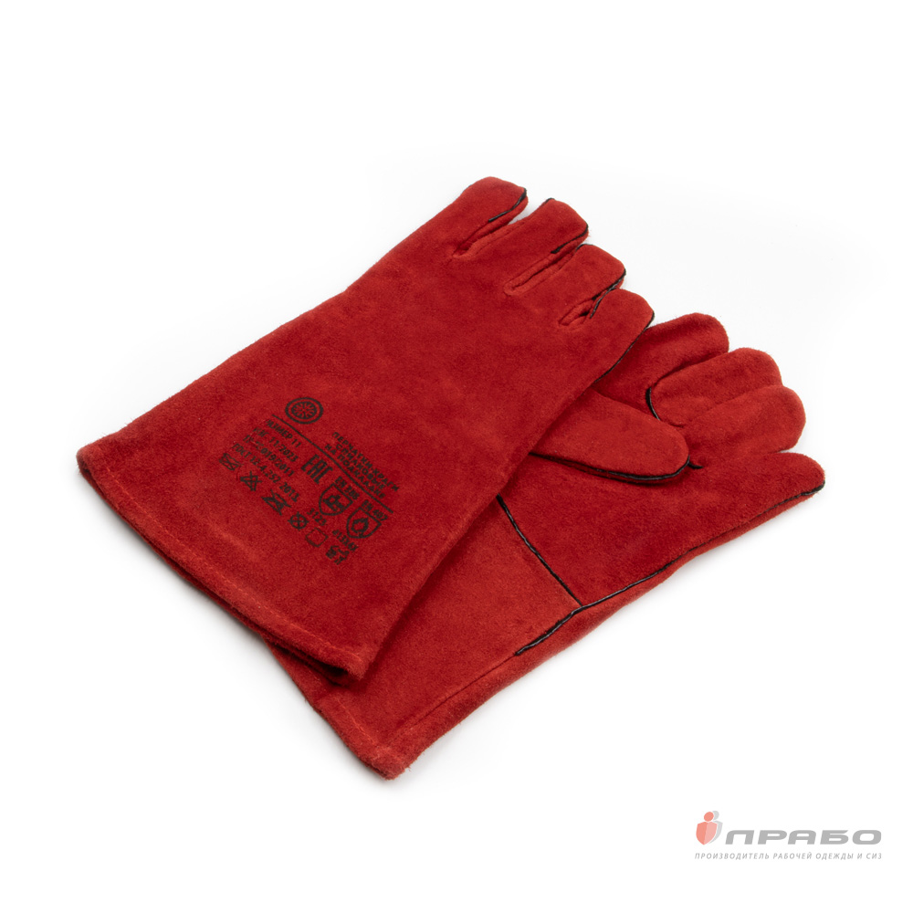 Краги спилковые пятипалые «Трек» с подкладкой из хлопка и флиса. Артикул: Кр109. Цена от 423,00 р.