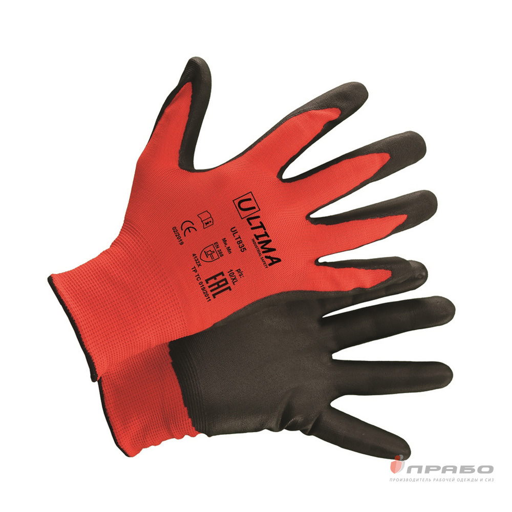 Перчатки нейлоновые с 1/2 вспененным нитриловым покрытием Ultima ULT835. Артикул: 11800. Цена от 81,30 р.