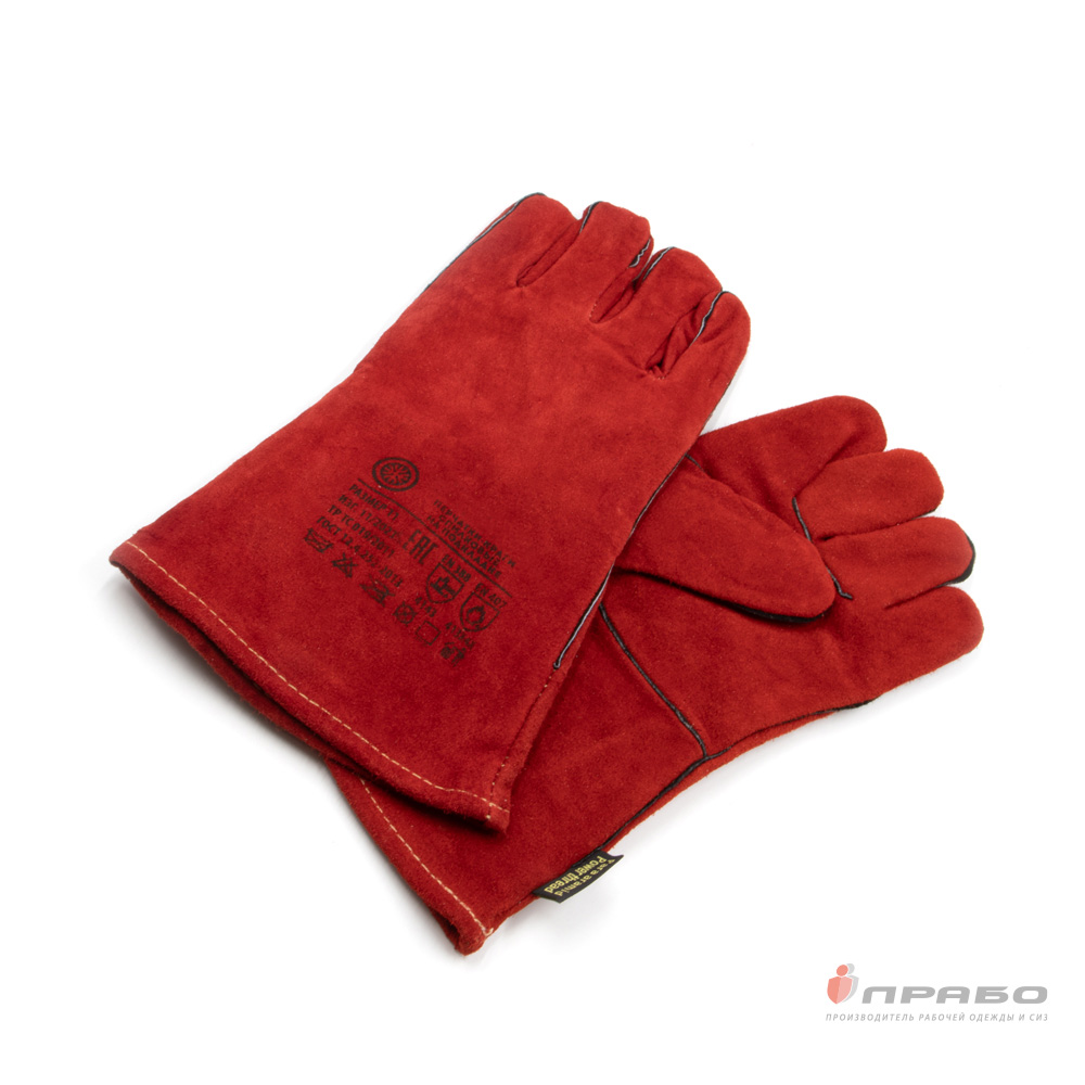 Краги спилковые пятипалые «Трек» Эконом. Артикул: 11417. Цена от 383,00 р.