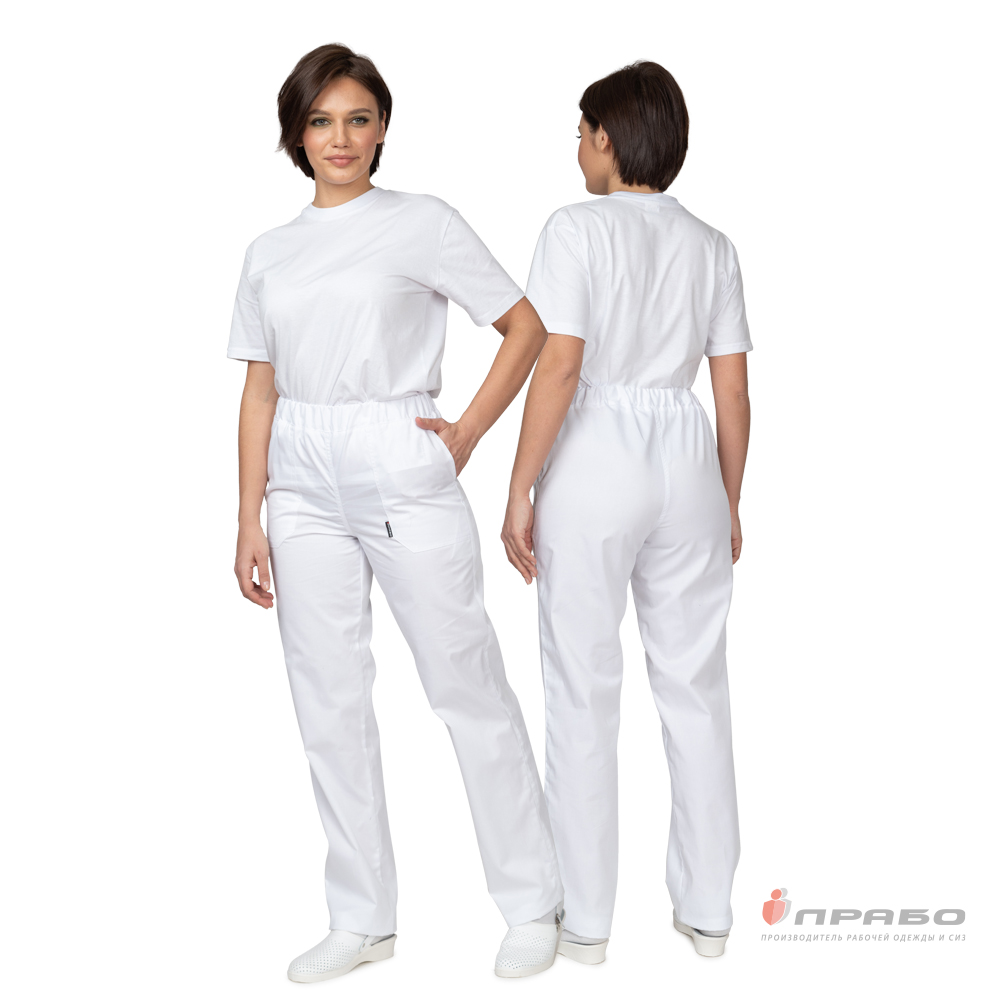 Брюки женские «Хирург» белые. Артикул: М0409224-01. Цена от 910,00 р. в г. #REGION_NAME#
