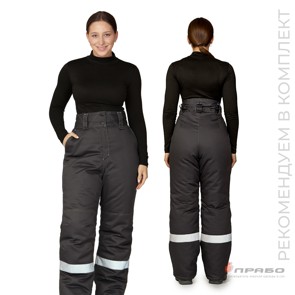 Брюки женские утеплённые «Бренд» тёмно-серые. Артикул: 11241. Цена от 3 125,00 р. в г. Москва